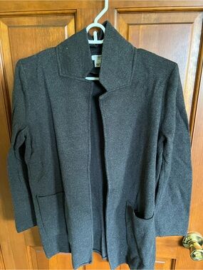 J. Crew Charcoal Gray Open-Front Coat